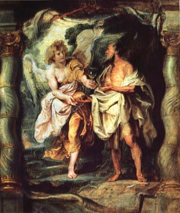 Peter Paul Rubens The Prophet Elijah Receiving Bread and Water from an Angel